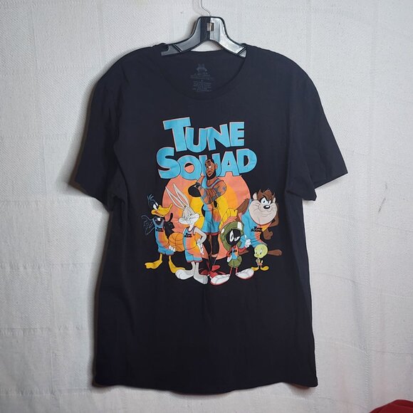 Space Jam A New Legacy Black Short Sleeve Tune Squad w/Lebron James Tee Size L - Picture 1 of 16